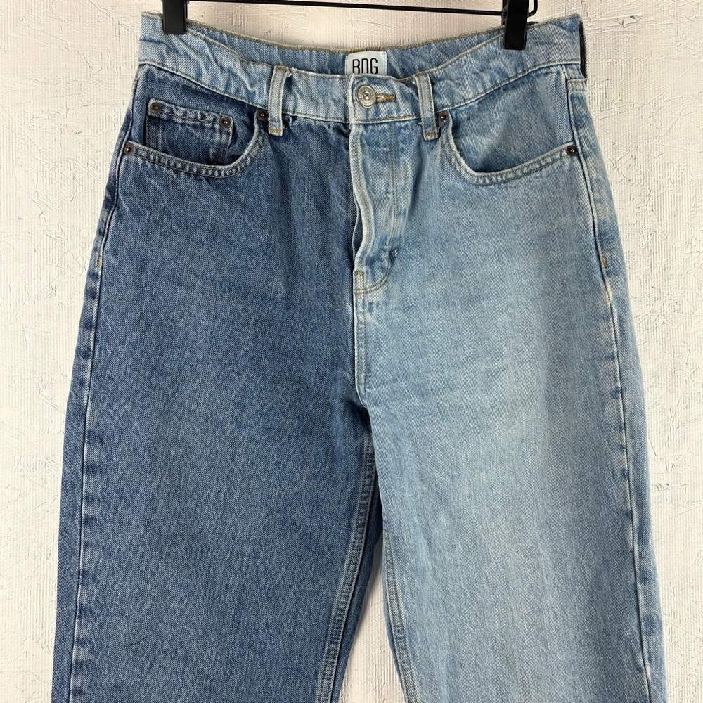 BDG Urban Outfitters Pax Two-Tone Blue Denim Jeans High Rise 90s Sz 29 - Picture 10 of 12